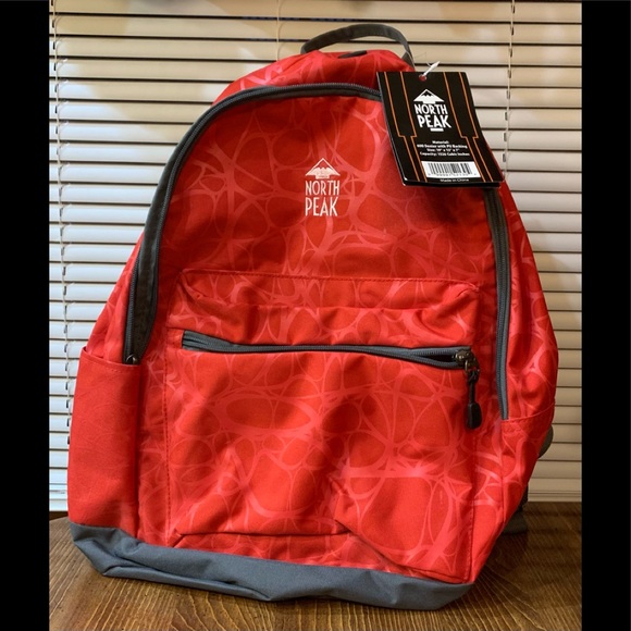 New North Peak Prodigy Series Backpack, Red & Gray - Picture 1 of 6